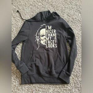 Black Graphic Hoodie with Bold Print